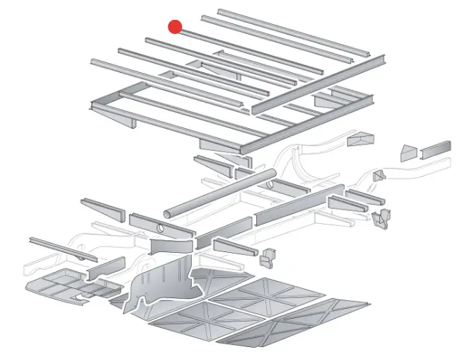 Floor Support Top Hat Section, Kombi 1959-67 And 6Th For 68-79 2