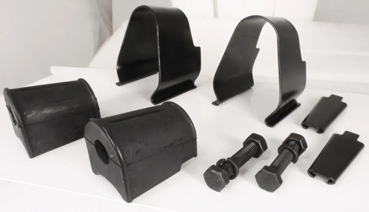 Sway Bar Mount Kit Black, Kombi 1967/79 1