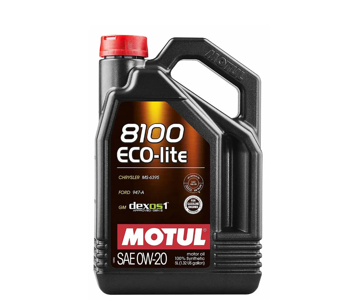 Motul Engine Oil 0W20 8100 Eco-Lite 5L Jug (108536) 1