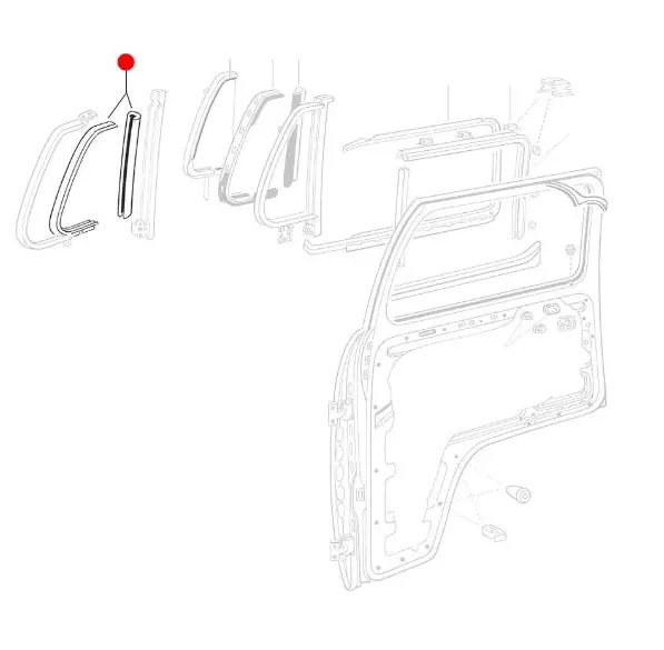Window Seal, Fixed Door Vent, Left/Right - Bay Kombi 1967 To 1979 1