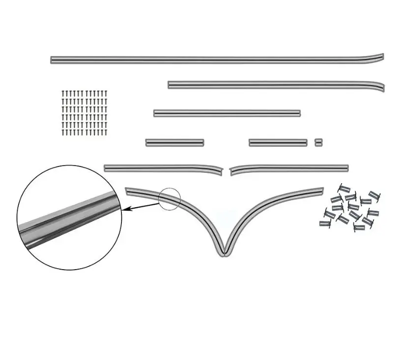 Body Moulding Kit, Deluxe, Rhd - Kombi 1964 To 1967 1