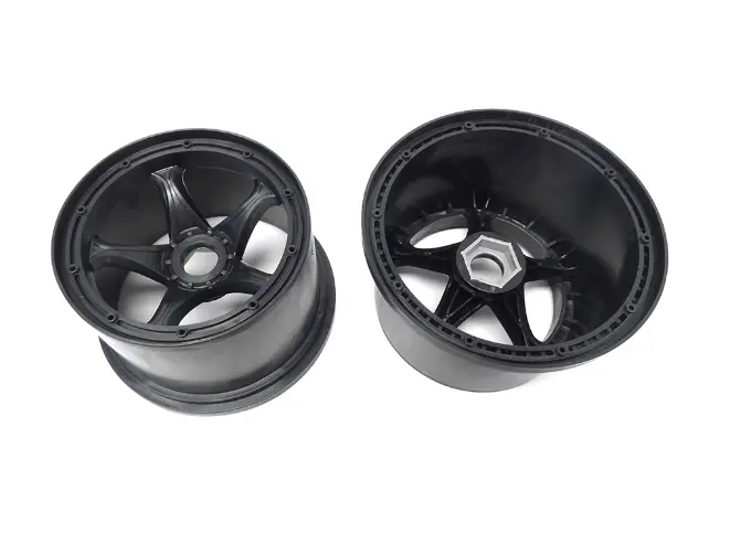 Prqs2069  Qs Nylon Rear Wheels (Chrome) (24Mm Hex) (Set Of 2) 1