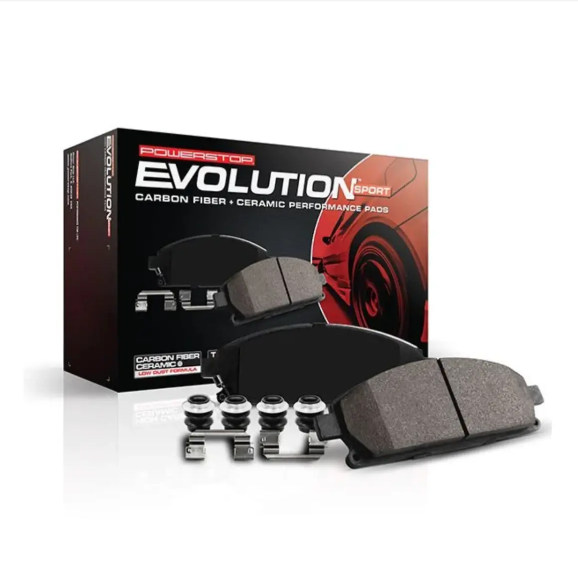 Powerstop Z23 Evolution Sport Carbon Fiber Front Brake Pads For '20-'25 C8 Corvette (Z23-8009) 1
