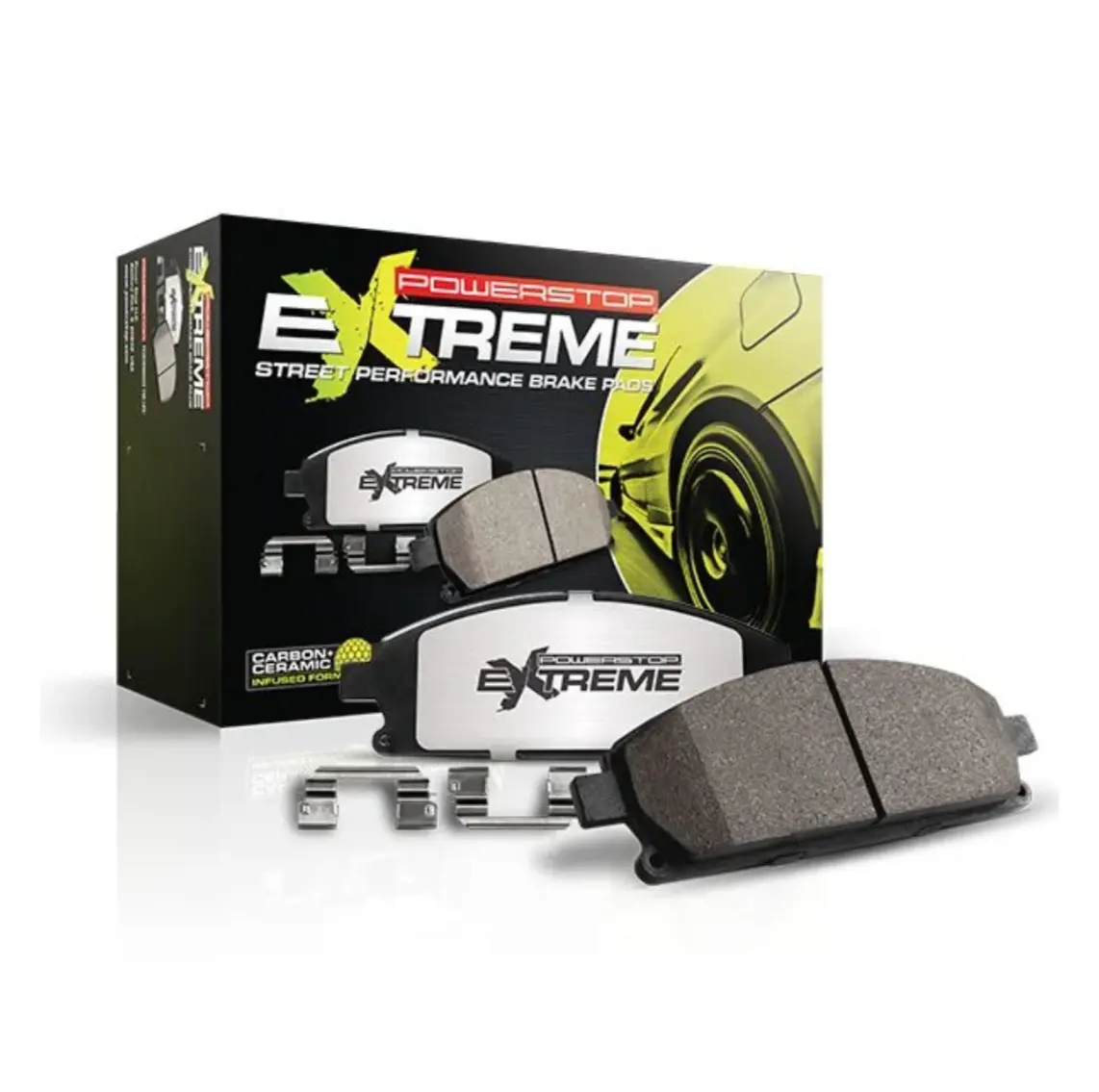 Powerstop Z26 Extreme Street Carbon Fiber Rear Brake Pads For '20-'25 C8 Corvette (Z26-8008) 1