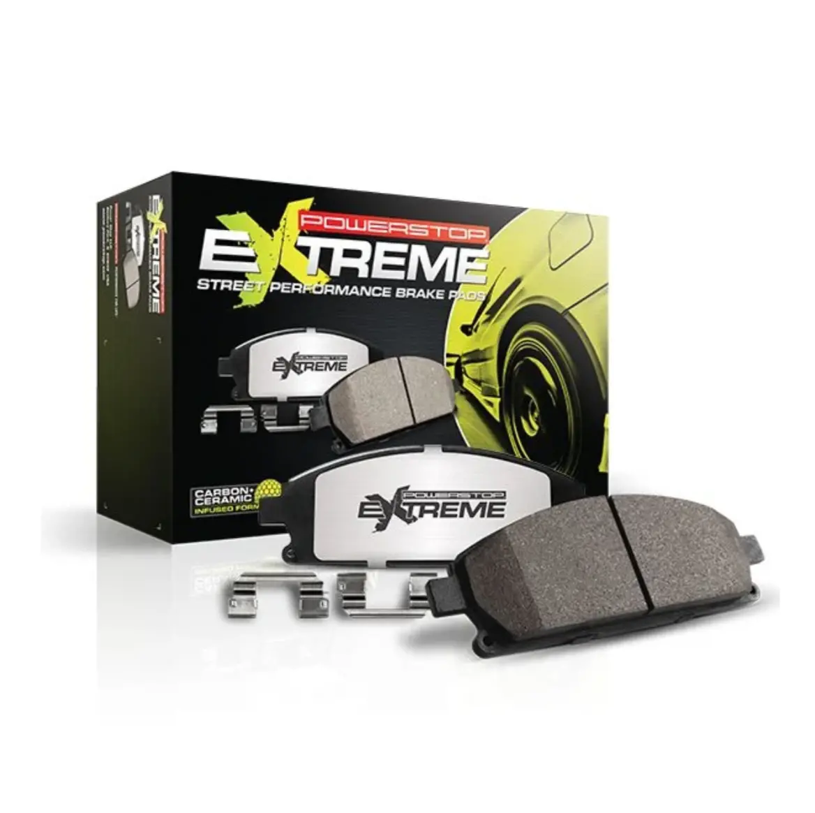 Powerstop Z26 Extreme Street Carbon Fiber Rear Brake Pads For '20-'25 Z51 C8 Corvette (Z26-8010) 1