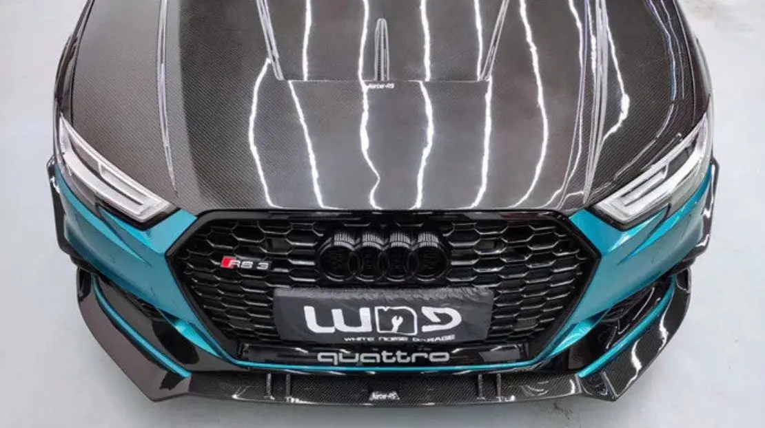Karbel Carbon Dry Carbon Fiber Double-Sided Hood Bonnet Ver.2 For Audi A3 & A3 S Line & S3 & Rs3 2014-2020 3