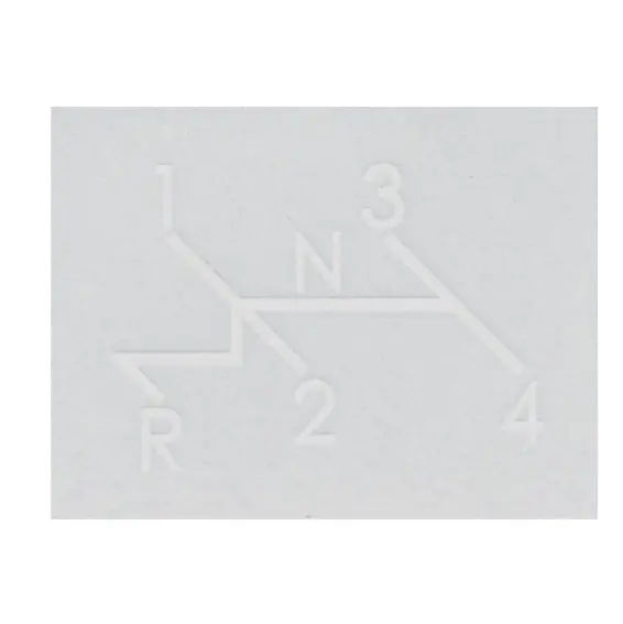 Shift Pattern Sticker - 4 Speed 1