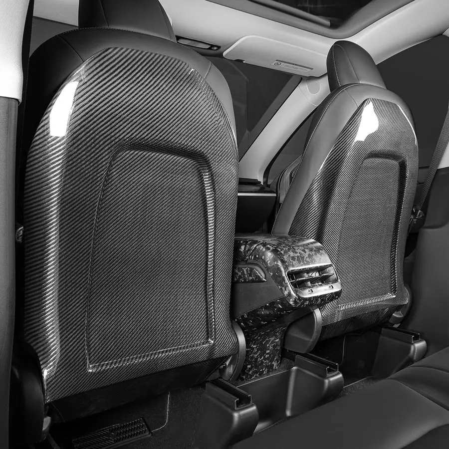 Carbonati Usa Tesla Model 3 / Model Y Dry Carbon Fiber Seat Rear Replacement Panel 1