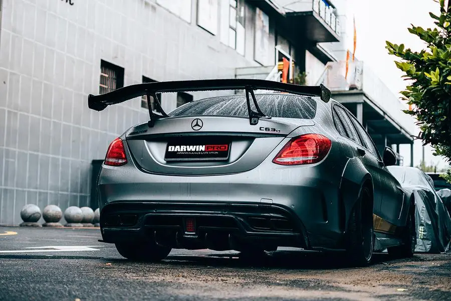 Darwinpro 2015-2021 Mercedes Benz C-Class W205 Sedan Imp Style Carbon Fiber Trunk Spoiler 1