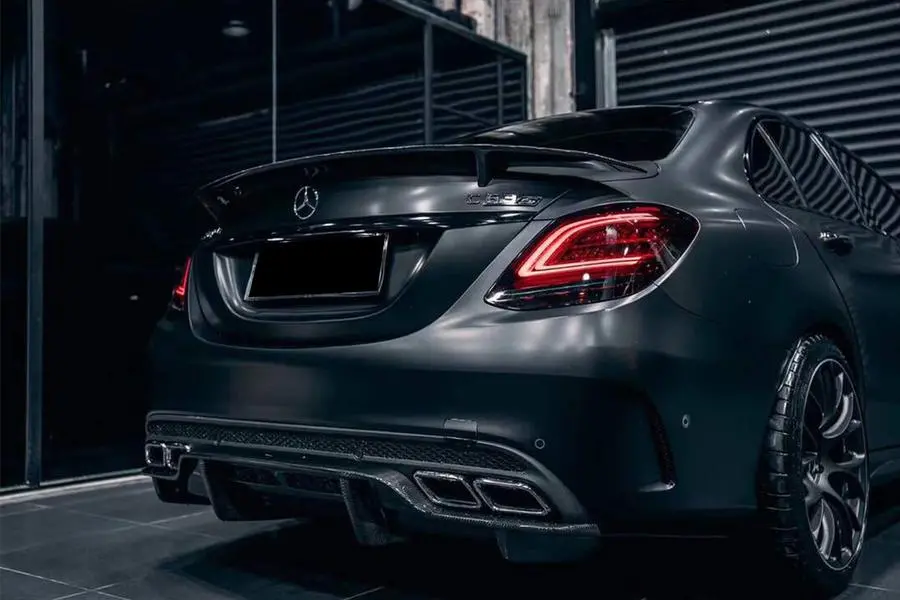 Carbonado 2015-2021 Mercedes Benz W205 C63/S Amg Sedan Ps Style Rear Diffuser 1