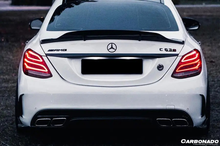 Carbonado 2015-2021 Mercedes Benz C-Class W205 Sedan Rt Style Trunk Spoiler 1