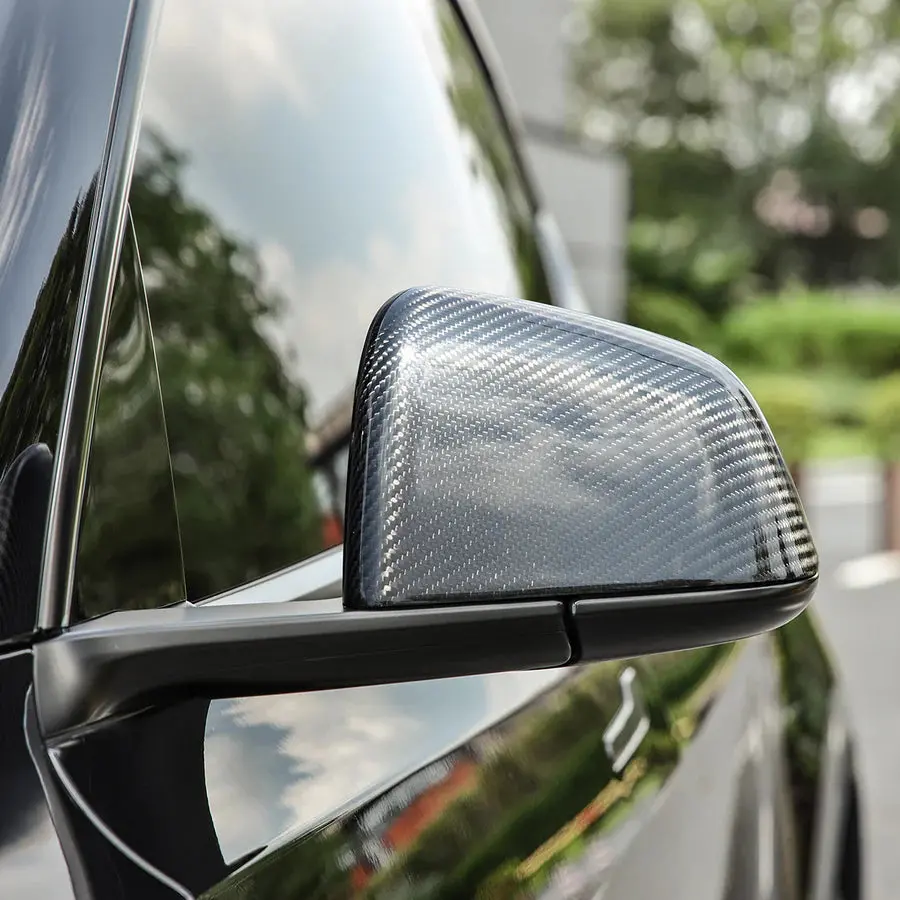 Carbonati Usa Tesla Model Y / Model 3 Side Mirror Overlay Dry Carbon Fiber Cover 1