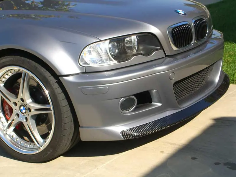 Bmw E46 M3 Strassentech Style Carbon Fiber Front Lip Spoiler 1