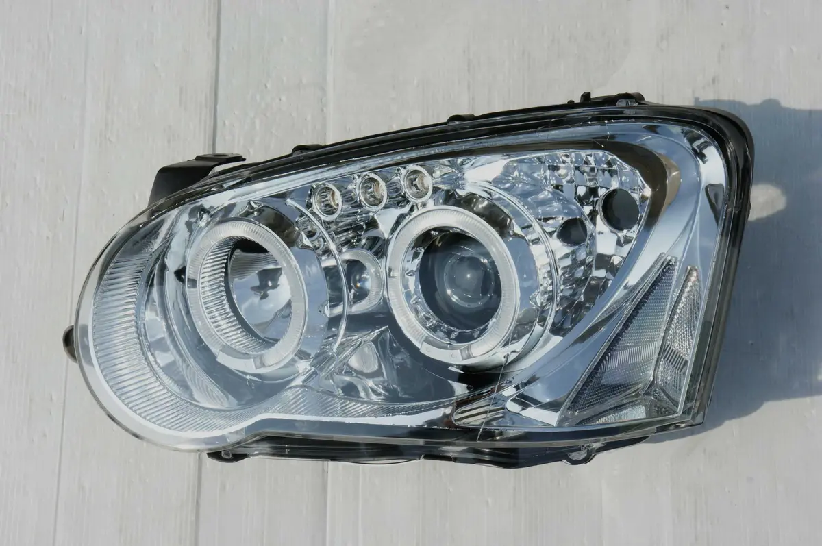 Subaru Impreza Wrx 03-05 Led Angel Eyes Chrome Housing Headlight 1
