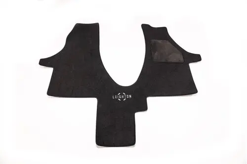 Single Captains Seat Mat (T6.1) Black/Colour Logo 1