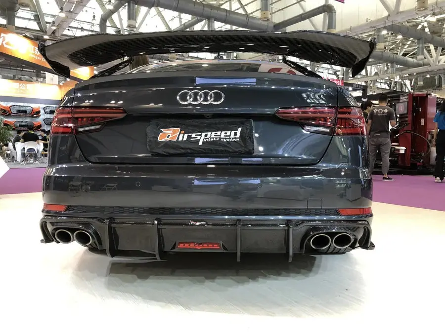 Takd Carbon Carbon Fiber Rear Diffuser & Canards Ver.2 For Audi A4 S-Line & S4 2017-2019 B9 1