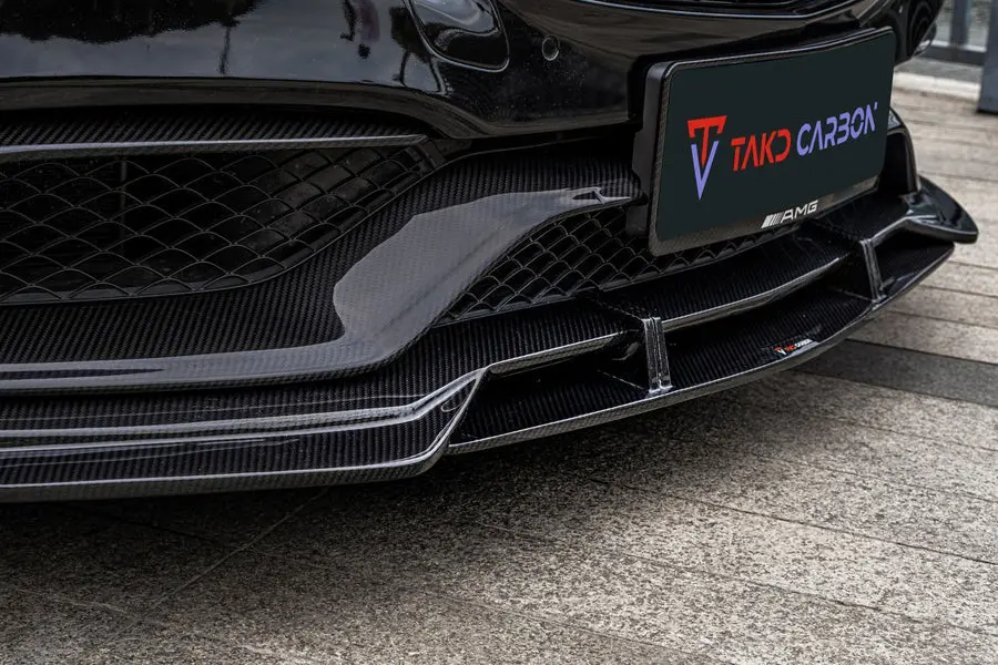 Takd Carbon Dry Carbon Fiber Front Lip For Mercedes Benz W205 C63 C63s 2015+ C205 Coupe / W205 Sedan / S205 Wagon 1