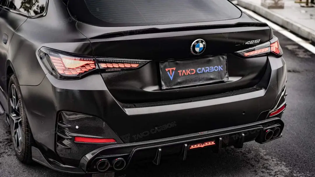 Takd Carbon Fiber Rear Diffuser & Rear Canards For Bmw 4 Series G26 Gran Coupe M440i 430I 1