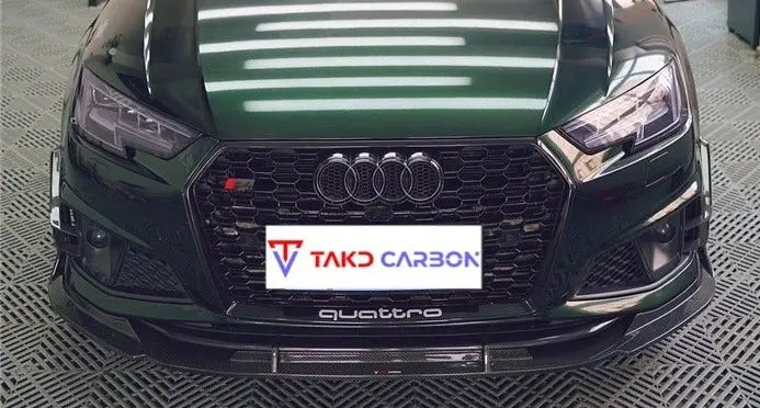 Takd Carbon Carbon Fiber Front Lip For Audi A4 S-Line & S4 2017-2019 B9 1