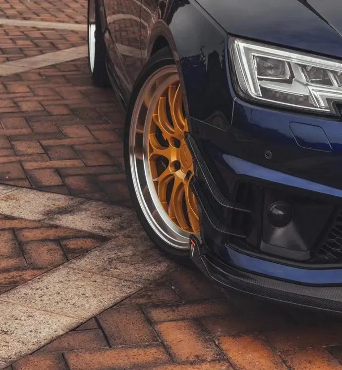 Takd Carbon Carbon Fiber Front Bumper Canards For Audi A4 S-Line & S4 2017-2019 B9 1