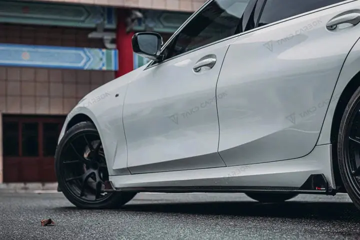 Takd Carbon Carbon Fiber Side Skirts Ver.2 For Bmw 3 Series G20 330I M340i 2019+ 1