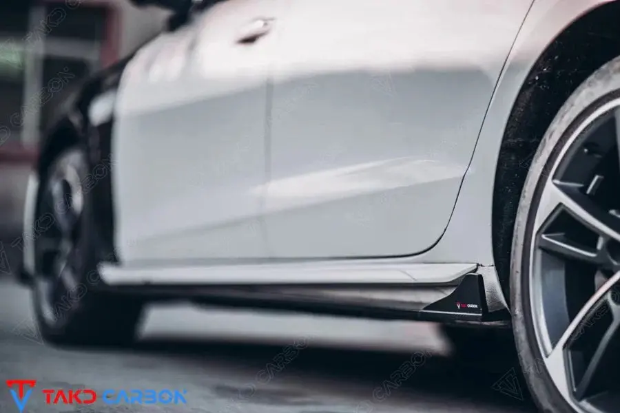 Takd Carbon Dry Carbon Fiber Side Skirts For Audi S4 & A4 S-Line B9.5 2020+ 1