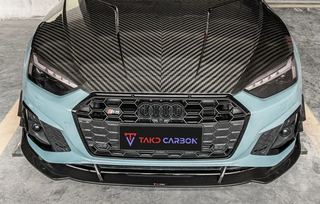 Takd Carbon Dry Carbon Fiber Front Lip For Audi S5 & A5 S-Line B9.5 2020+ 1