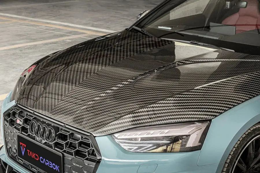 Takd Carbon Dry Carbon Fiber Double-Sided Hood Bonnet For Audi Rs5 & S5 & A5 S-Line & A5 B9 B9.5 2017+ 1