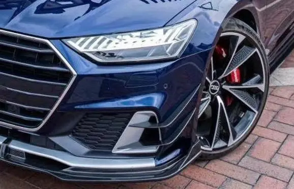 Takd Carbon Dry Carbon Fiber Front Bumper Canards For Audi A7 S-Line & S7 C8 2018+ 1