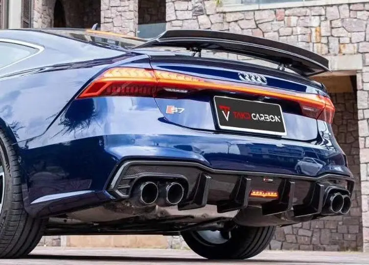 Takd Carbon Dry Carbon Fiber Rear Diffuser For Audi A7 S-Line & S7 C8 2018+ 1