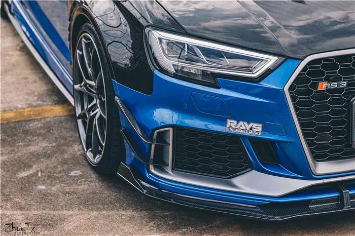 Takd Carbon Dry Carbon Fiber Front Lip For Audi Rs3 2018-2020 1