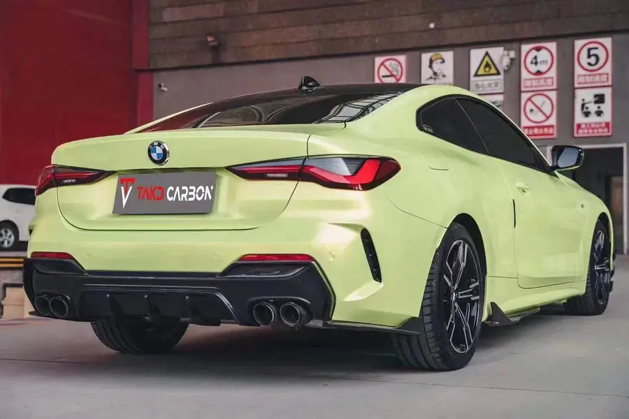 Takd Carbon Dry Carbon Fiber Rear Diffuser & Rear Canards For Bmw 4 Series G22 G23 430I M440i 2020+ 1