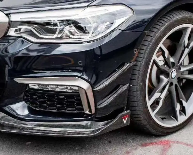 Takd Carbon Dry Carbon Fiber Front Bumper Canards For Bmw 5 Series G30 2017-2020 Pre-Facelift 1