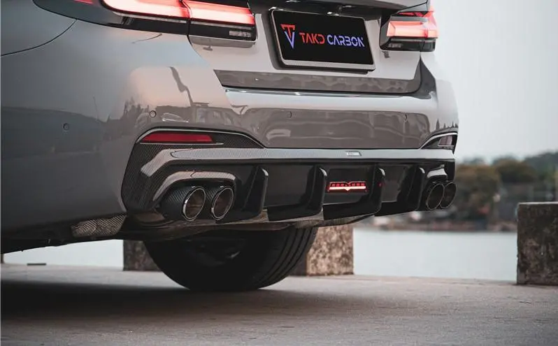 Takd Carbon Dry Carbon Fiber Rear Diffuser For Bmw 5 Series G30 2021+On Facelift 1