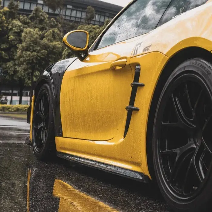 Takd Carbon Dry Carbon Fiber Side Skirts For Porsche 718 Boxster / Cayman 1