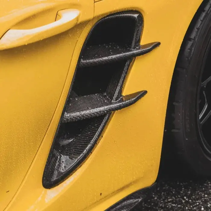 Takd Carbon Dry Carbon Fiber Side Vents For Porsche 718 Boxster / Cayman 1