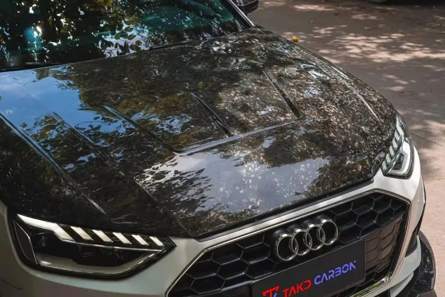 Takd Carbon Carbon Fiber Hood Bonnet Ver.1 For Audi A4 & S4 2017+ B9 B9.5 1
