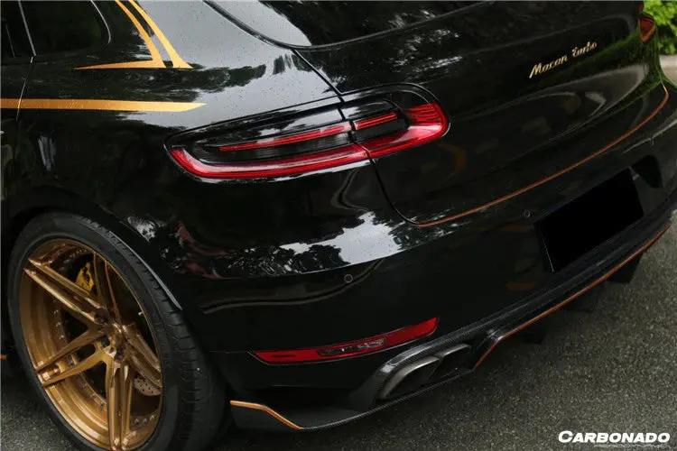 Carbonado Ats Carbon Fiber Rear Diffuser Kit For Porsche Macan Gts / Macan Turbo / Turbo S 2014-2017 2