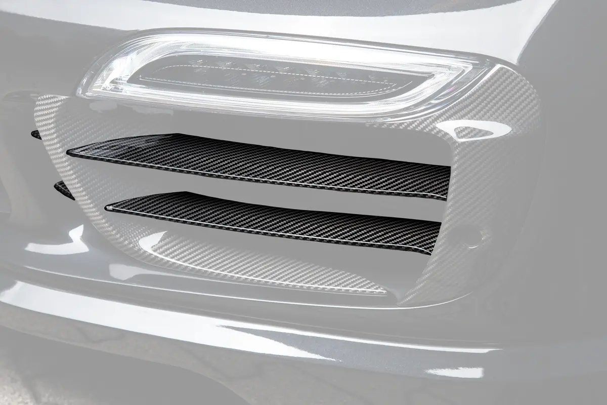 Techart Carbon Grille Trim Bar, 'Glossy' For Porsche 991.1 911 Turbo S Up To My16 1