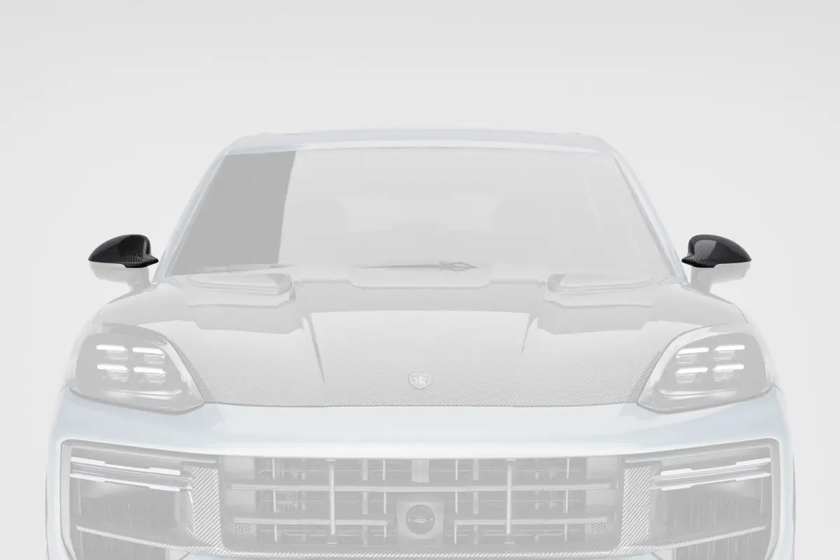 Techart Carbon Side Mirror Trims For Porsche E3 Cayenne 2018-2023 1
