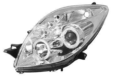 Toyota Yaris/Vitz 05+ Led Angel Eyes Chrome Housing Headlight 1