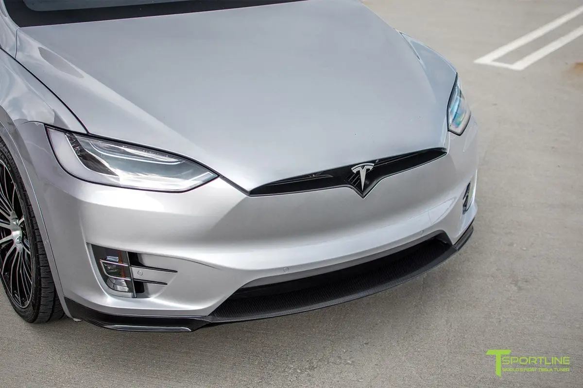T-Sportline Tesla Model X Carbon Fiber Front Apron 1