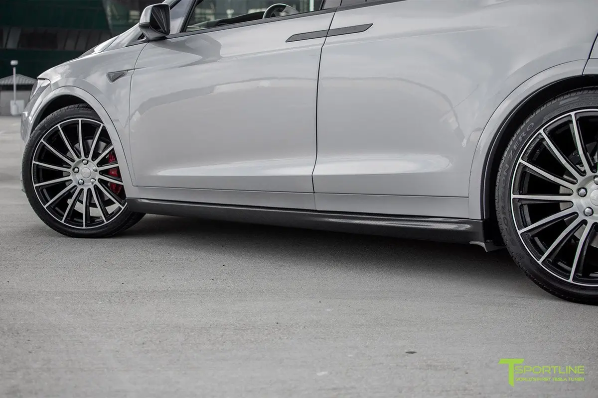 T-Sportline Tesla Model X Carbon Fiber Side Skirts 1