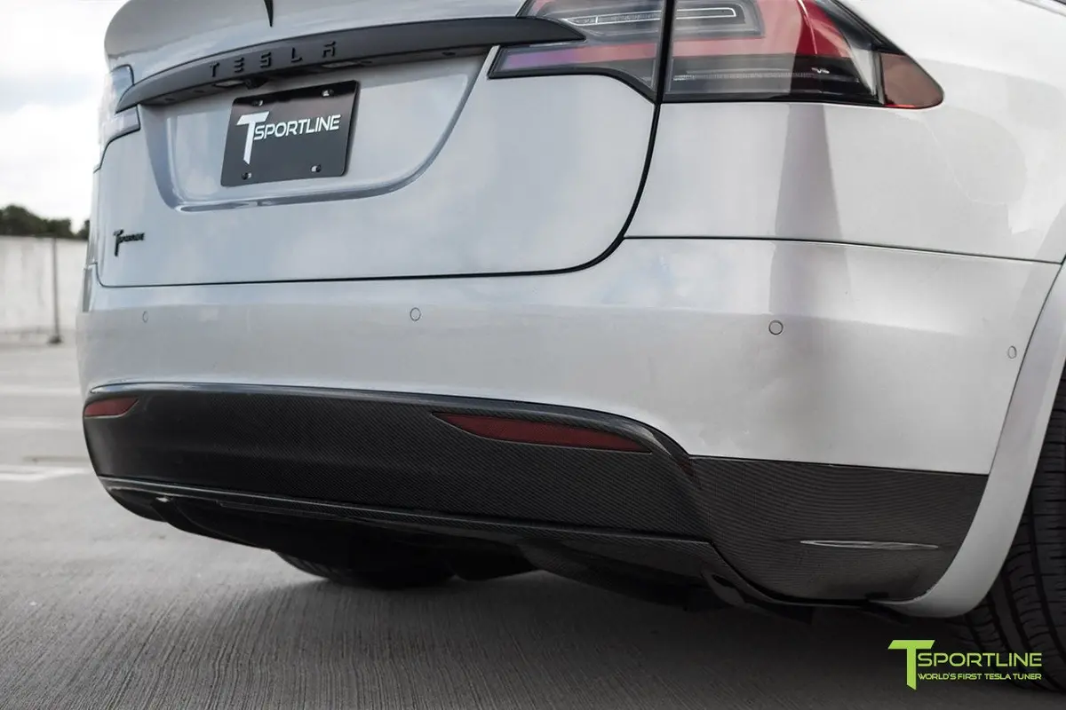 T-Sportline Tesla Model X Carbon Fiber Rear Diffuser 1