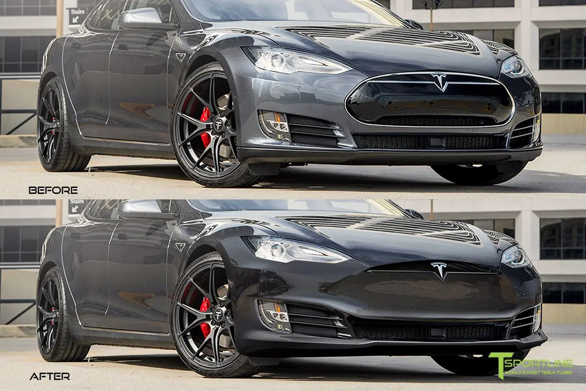 T-Sportline Tesla Model S Front Bumper Facelift Conversion Kit 1