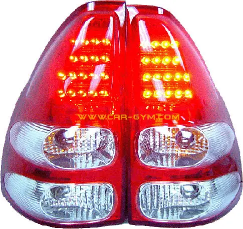 Toyota 2003-2007 Landcruiser Fj120 Red & Clear Led Taillight 1