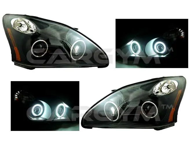 Lexus Rx330 Led & Ccfl Angel Eyes Black D2s Projector Headlight 1