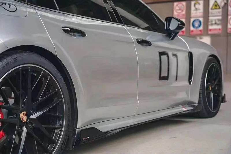 Takd Carbon Carbon Fiber Side Skirts For Porsche Panamera 4 & 4S & Turbo 971 2017+ 1