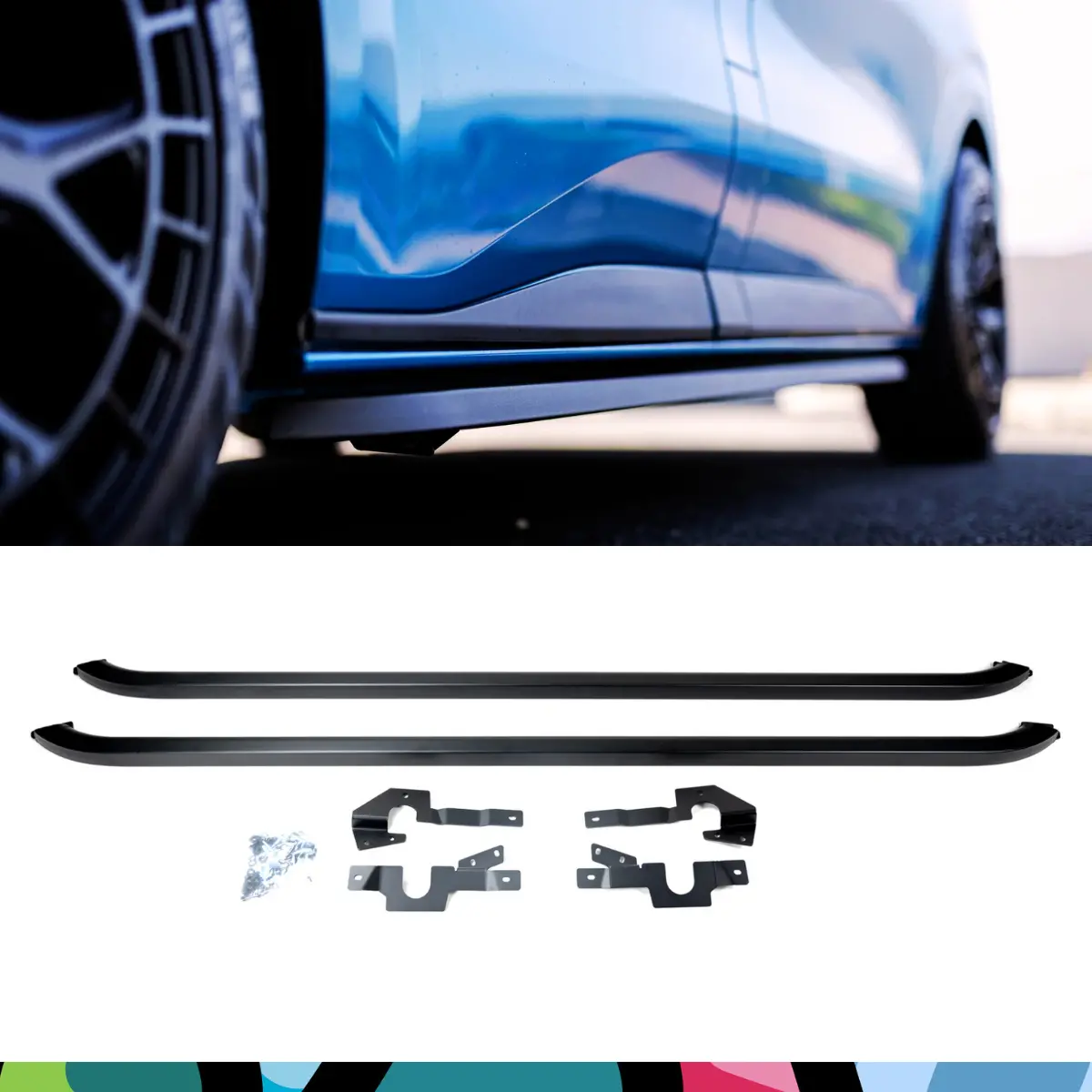 Side Bar (Swb Matte Black) For Transit Custom/Vw Transporter T7 1