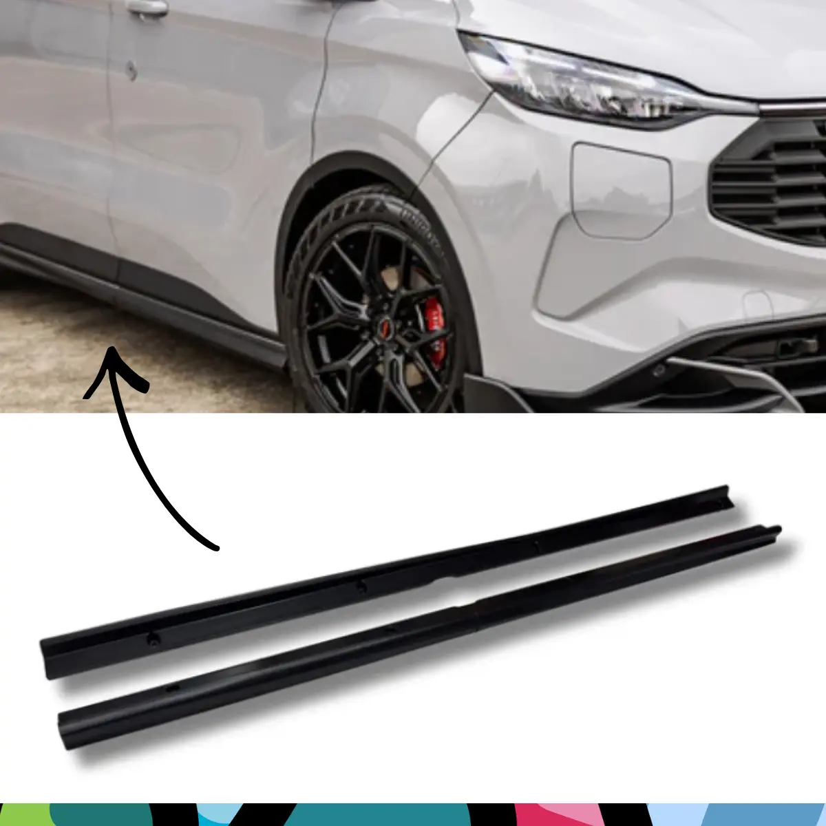 Side Skirt (Swb) For Transit Custom/Vw Transporter T7 1
